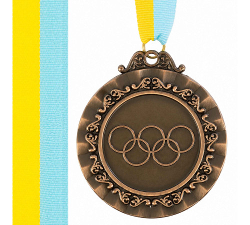 Медаль спортивна зі стрічкою кольорова тематична SP-Sport Олімпіада ø6,5см золото, срібло, бронза
