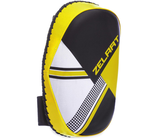 Тай-пед ударний для Муай Тай вигнутий з ременями та ручкою PU ZELART 31x20x11см 1шт кольори в асортименті