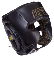 Шолом боксерський у мексиканському стилі шкіряний UFC PRO Prem Lace Up S-M чорний