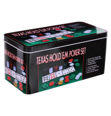Набір для покеру в металевій коробці Texas Holdem Poker set SP-Sport 200 фішок