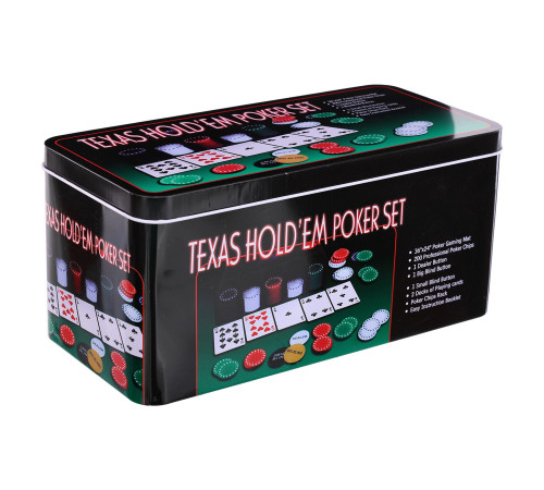 Набір для покеру в металевій коробці Texas Holdem Poker set SP-Sport 200 фішок