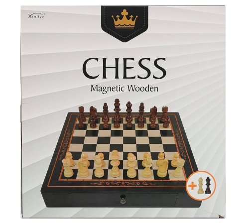 Шахматы настольная игра деревянные на магнитах Xinliye размер 38x38х2,5 см