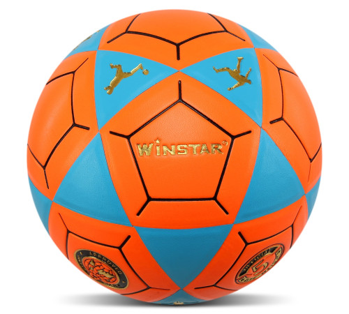 М'яч футбольний WINSTAR №5 PU помаранчевий-чорний