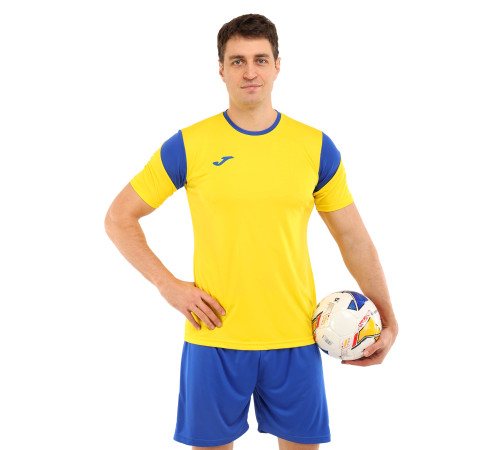 Форма футбольна комплект футболка та шорти Joma PHOENIX 4XS-2XL жовтий-синій