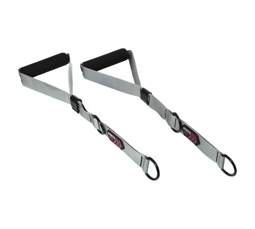 Ручки для тяги рукоятки для тренажеров со стропами MULTIPURPOSE HANDLES EZOUS 2шт серый