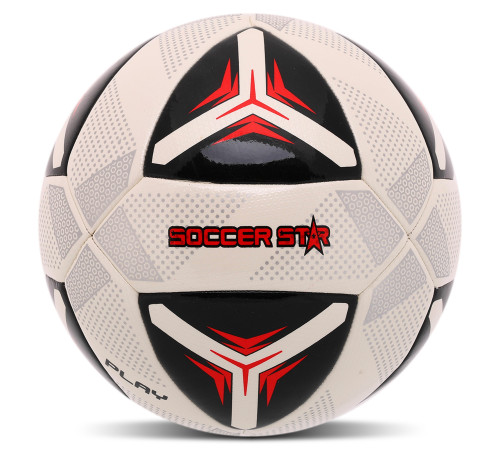 М'яч футбольний HYBRID SOCCER STAR №5 PU білий-червоний