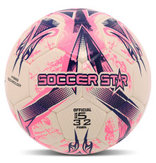 М'яч футбольний HYBRID SOCCER STAR TO-TOWN №5 PU білий-рожевий