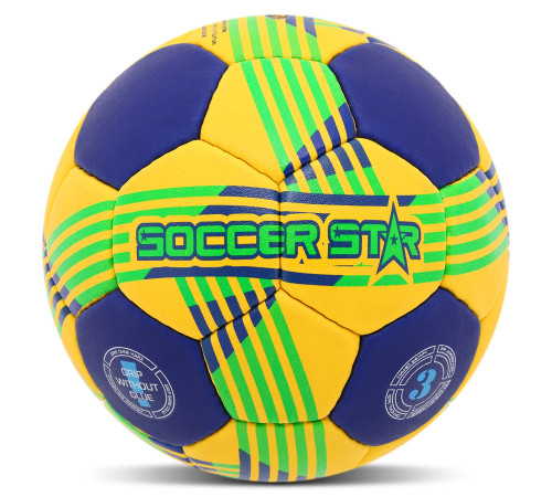 М'яч гандбольний SOCCER STAR розмір 3 жовтий-синій