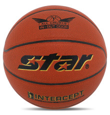 Мяч баскетбольный STAR INTERCEPT размер 5 оранжевый